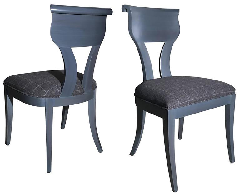 Set of Eight Austrian Grey Chairs For Sale at 1stDibs