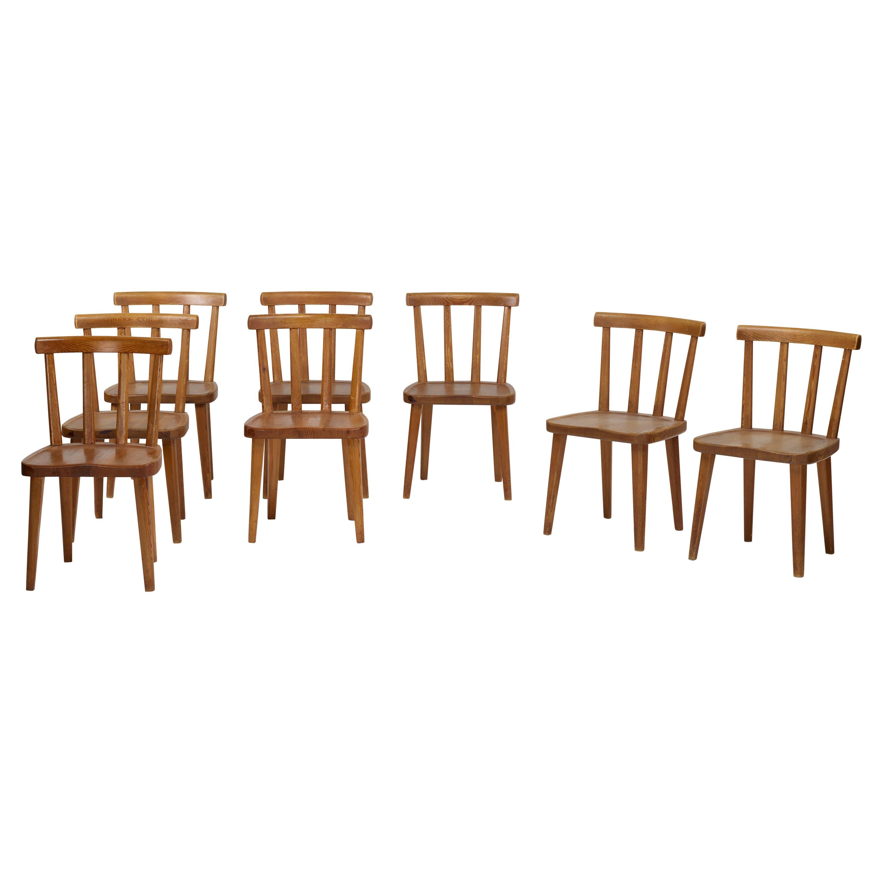 Set of Eight Axel Einar Hjorth Utö Chairs