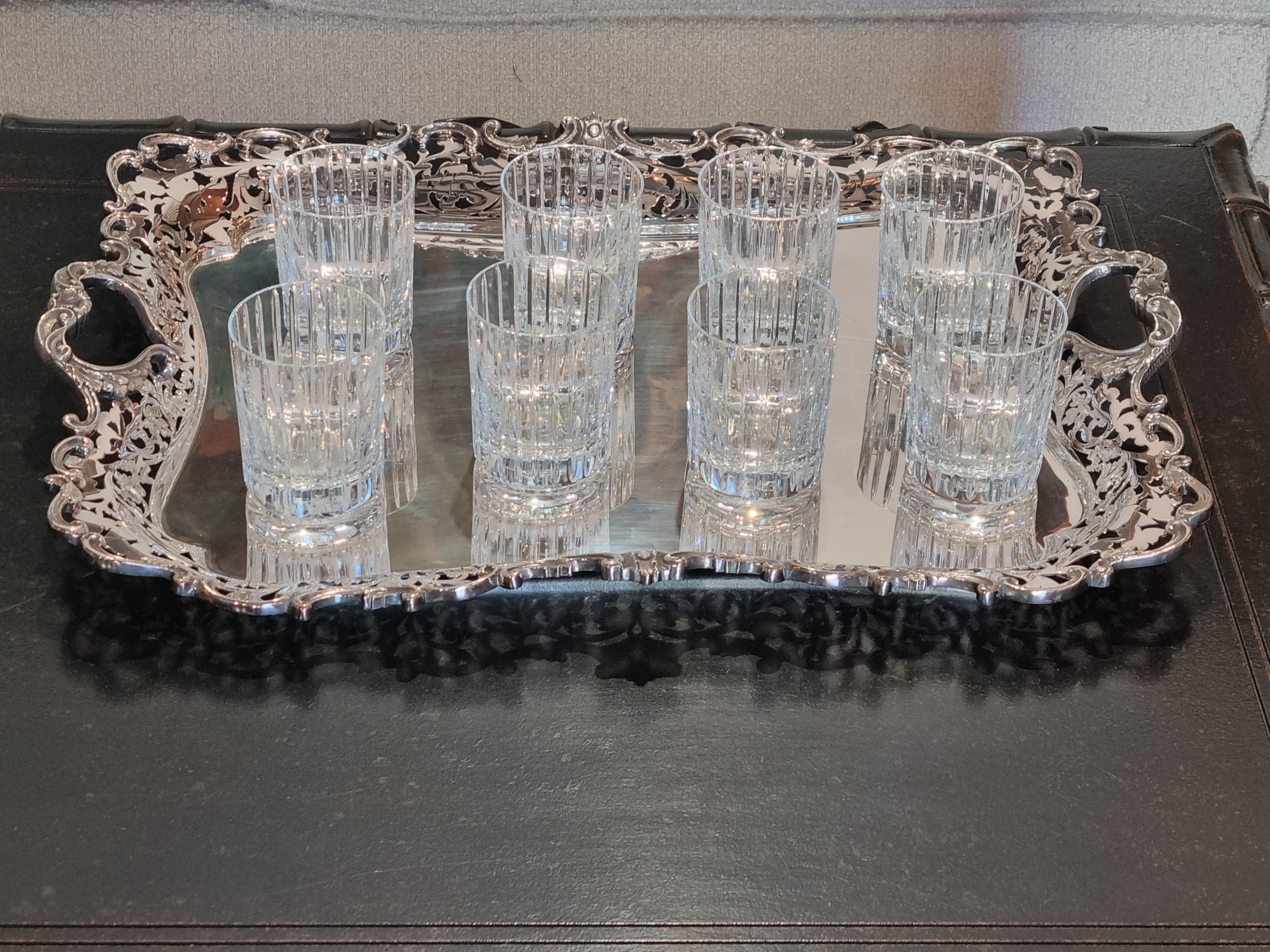 Hand-Crafted Set Of Eight Baccarat Crystal 