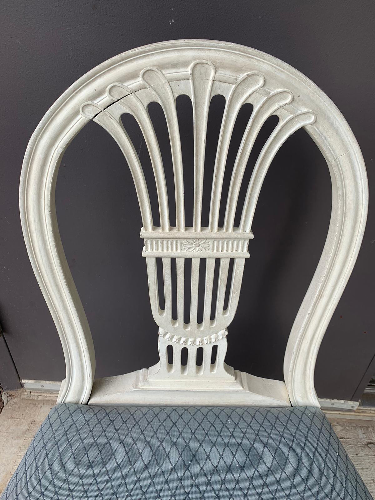 Set of Eight Montgolfier Balloon Back Dining Chairs, Possibly Maison Jansen In Good Condition In Atlanta, GA
