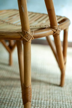 Set of Eight Bamboo Chairs – 1970s
