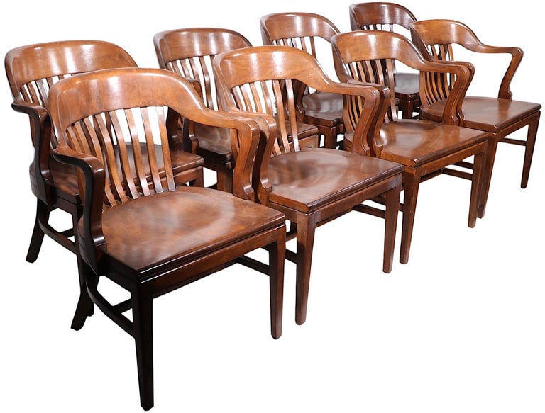 Gunlocke Library Chairs for the (Antique An Original Gunlocke