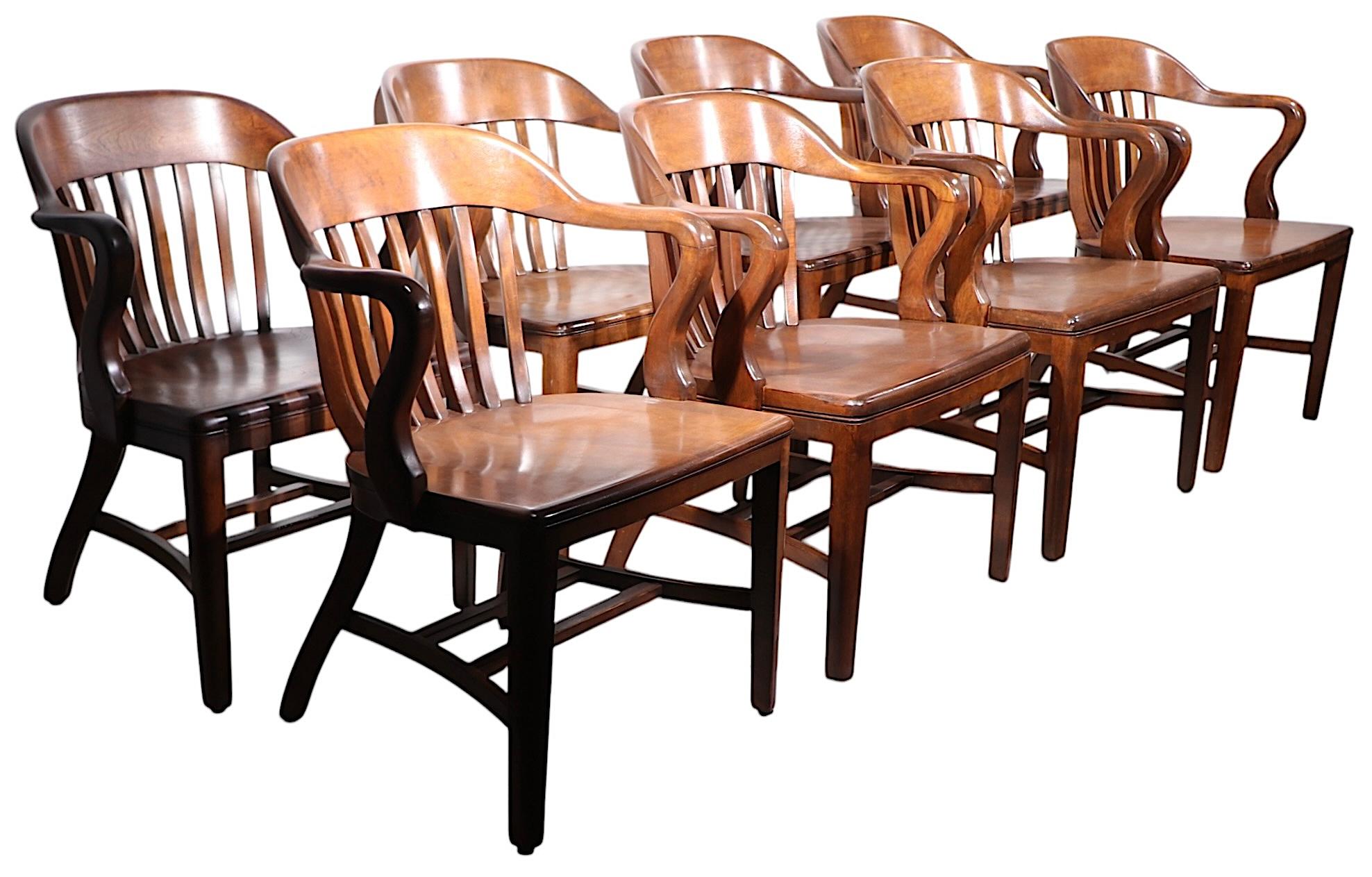 Set of Eight Bank of England Jury Chairs by Sikes In Good Condition In New York, NY