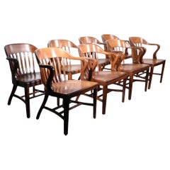 Set of Eight Bank of England Jury Chairs by Sikes