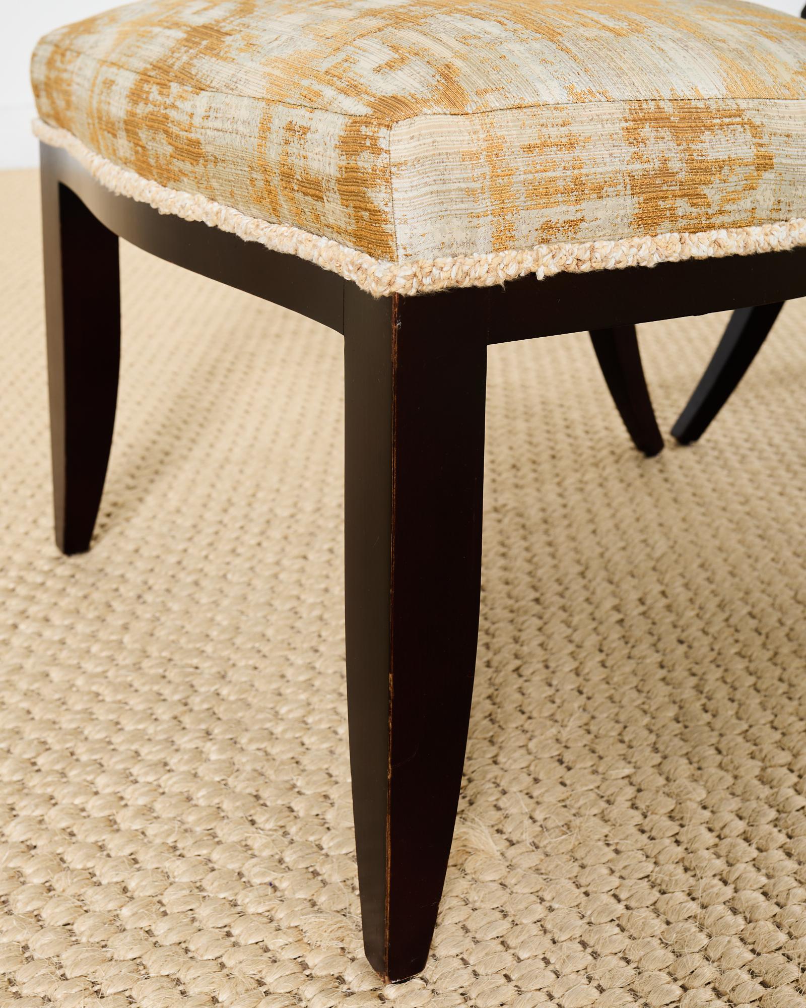 Set of Eight Barbara Barry Oval X-Back Dining Chairs 2