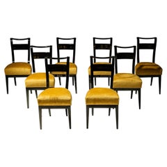 Set of Eight Biedermeier Dining Chairs, Early 19th Century