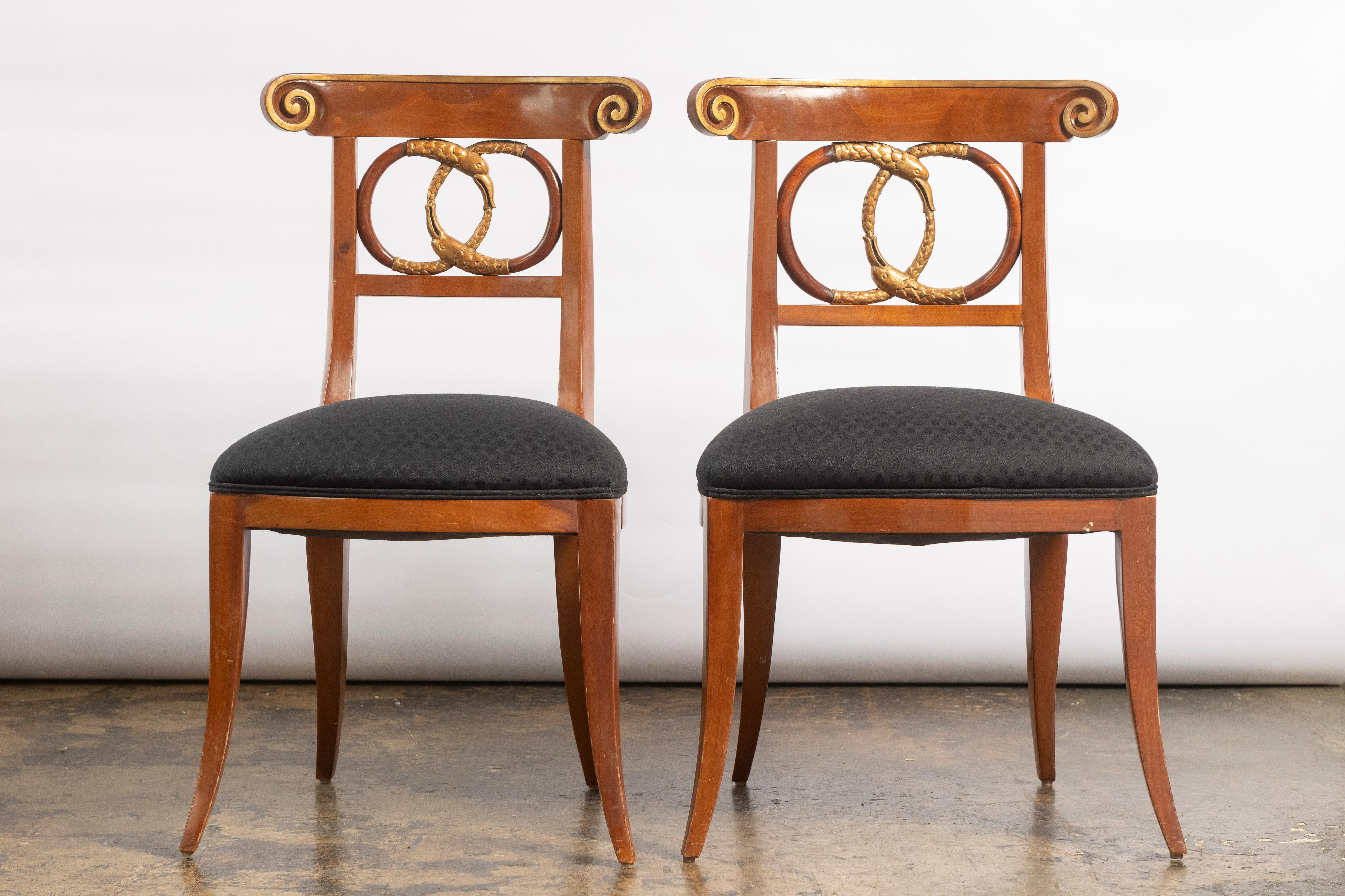 Set of Eight Biedermeier Style Dining Chairs by Burton-Ching For Sale 3