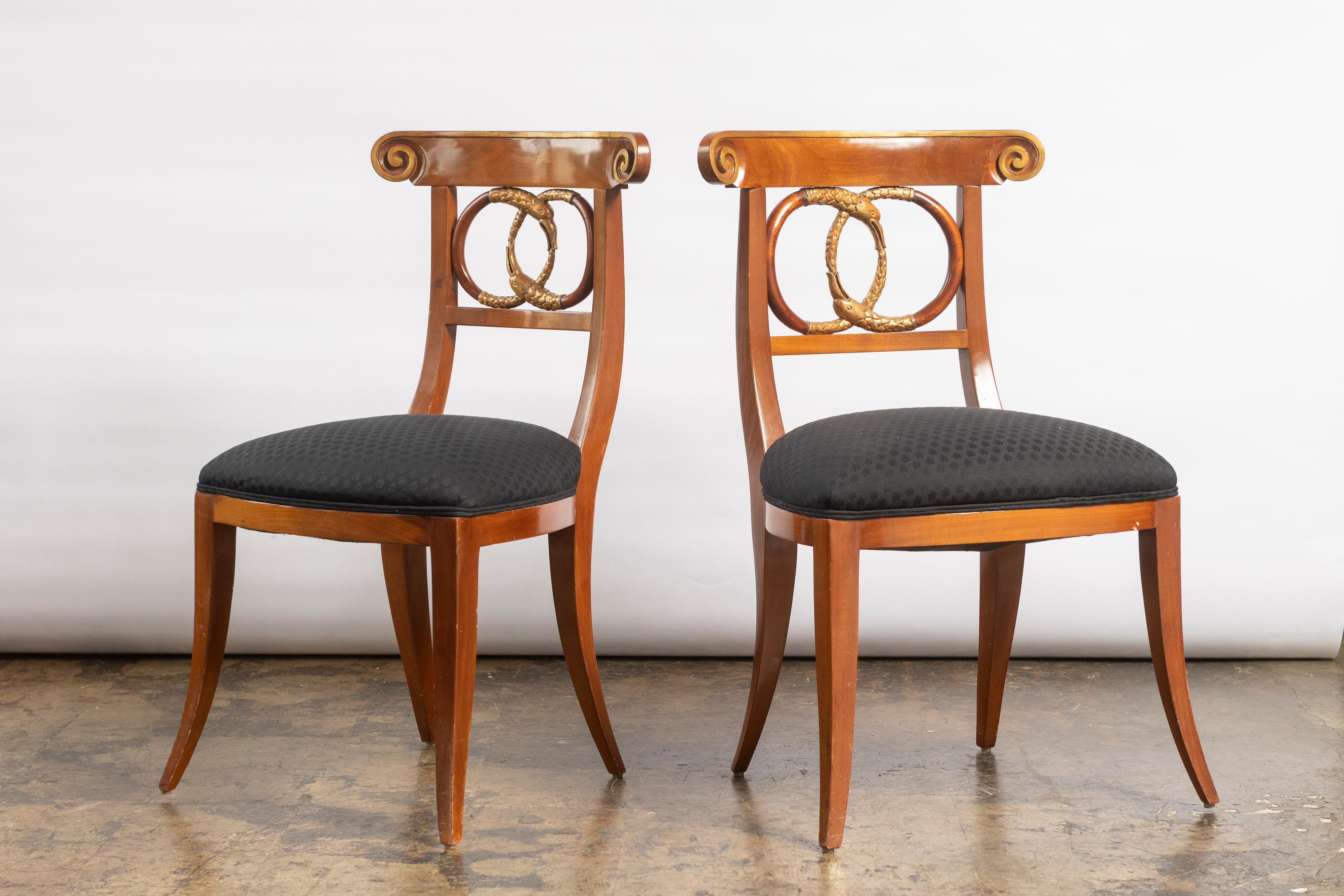 Set of Eight Biedermeier Style Dining Chairs by Burton-Ching For Sale 2
