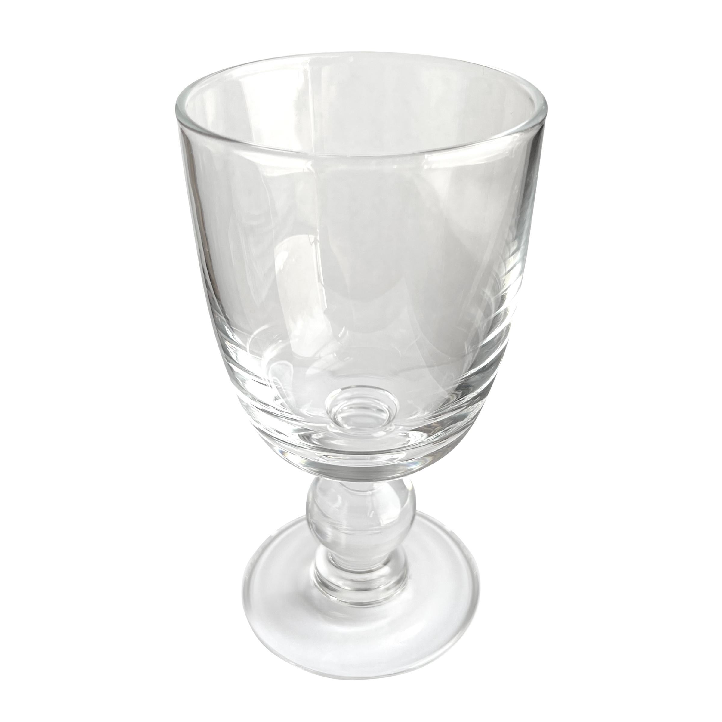 Set of Eight Blown Crystal Goblets In Good Condition For Sale In Chicago, IL