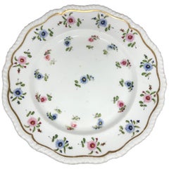 Set of Eight Blue and Pink Floral Plates