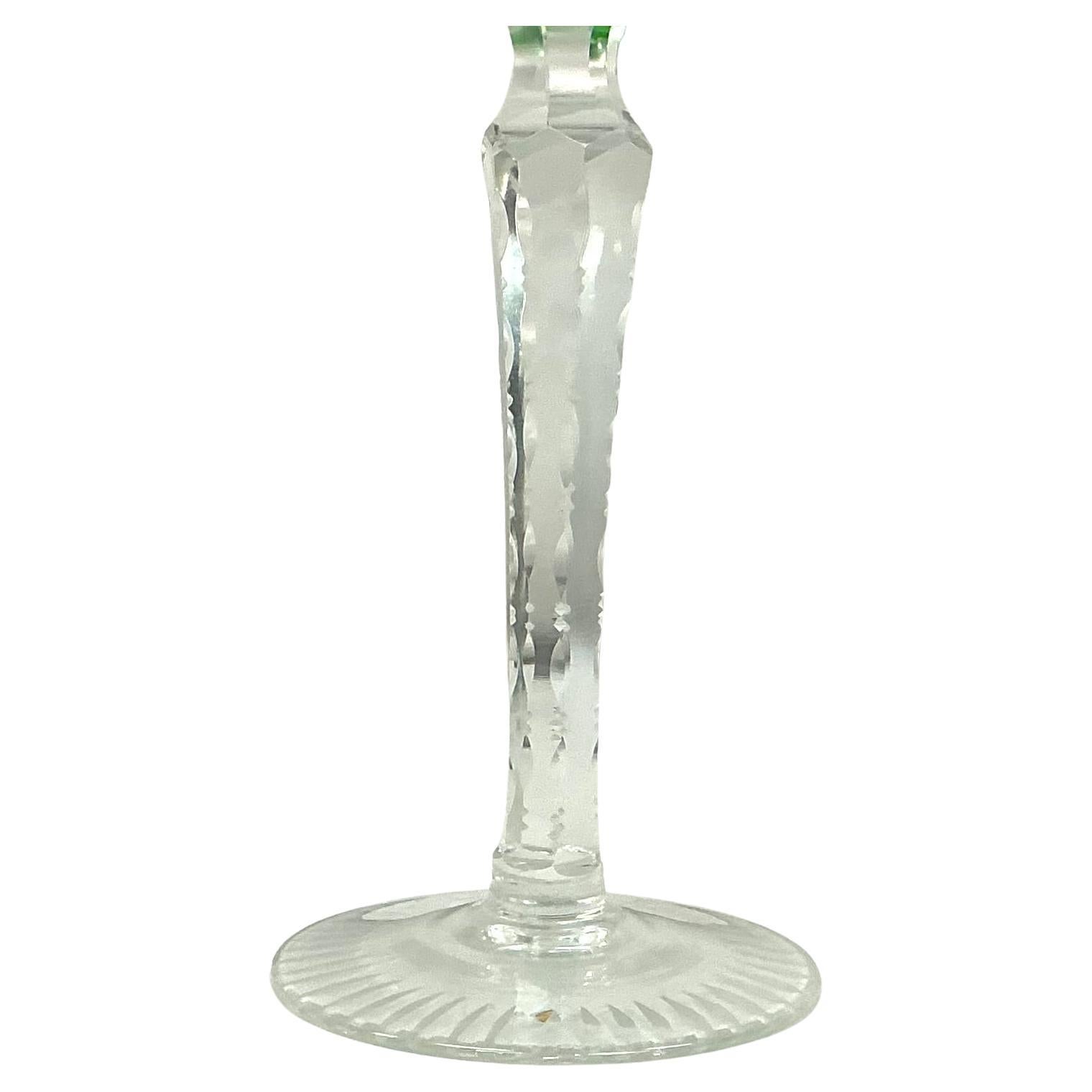 20th Century Set of Eight Bohemian Crystal Wine Glasses For Sale