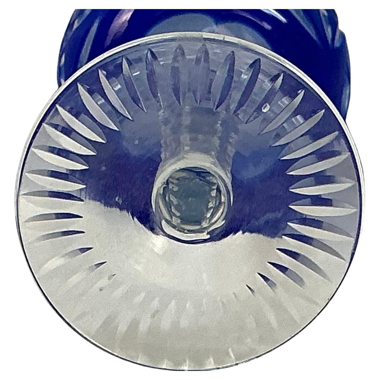 Set of Eight Bohemian Crystal Wine Glasses For Sale 1