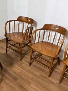Set of Eight Boling Chair Company "Georgia O'Keeffe" Dining Chairs, circa 1940s