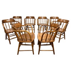 Set of Eight Boling Chair Company "Georgia O'Keeffe" Dining Chairs, circa 1940s