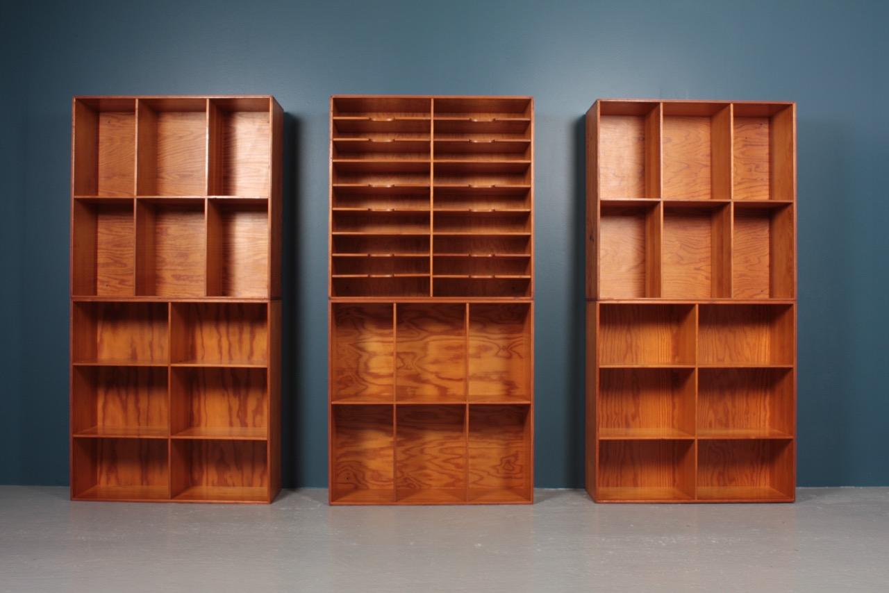 Set of Eight Bookcases in Pine by Mogens Koch, Danish Design, Midcentury, 1950s 2