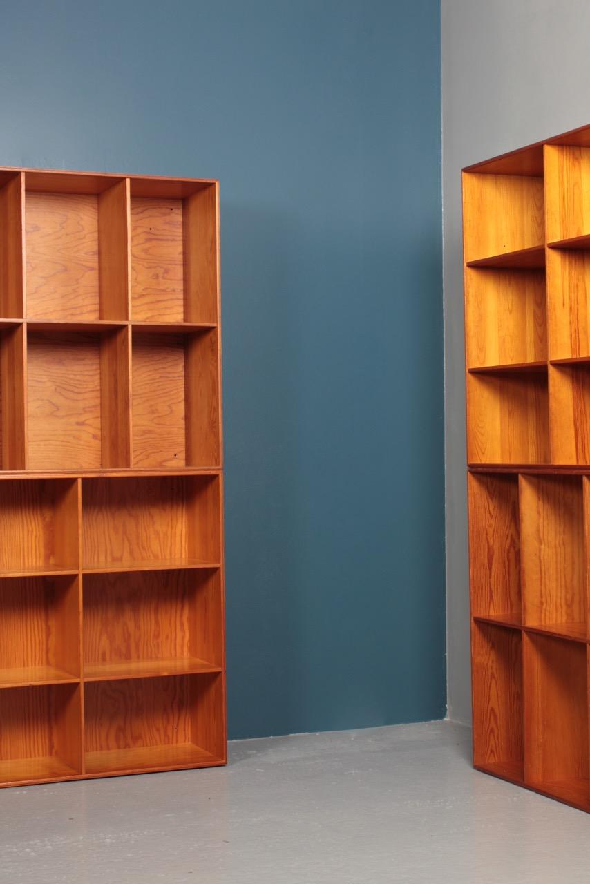 Set of Eight Bookcases in Pine by Mogens Koch, Danish Design, Midcentury, 1950s 3