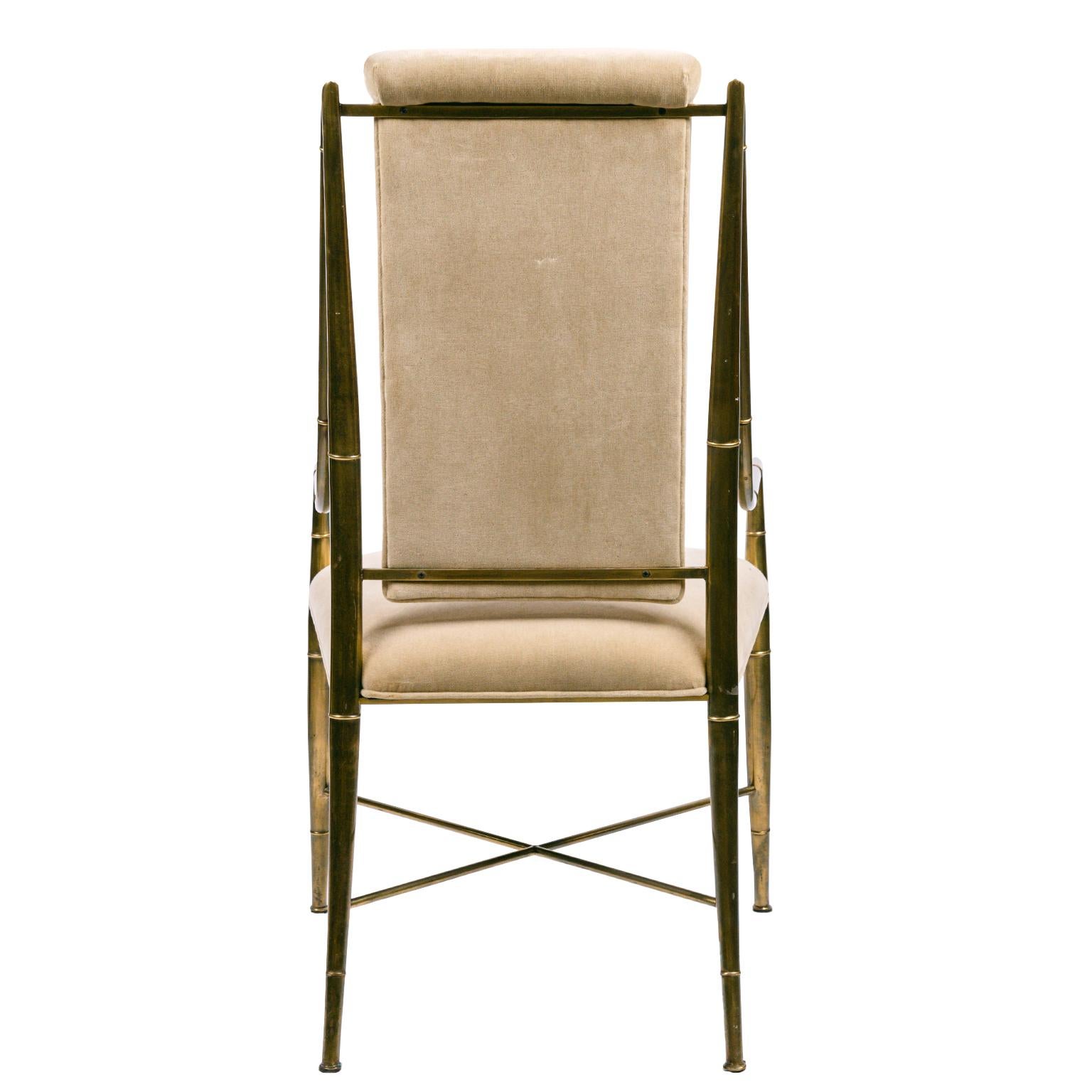 Late 20th Century Set of Eight Brass Bamboo Dining Chairs by Weiman/Warren Lloyd for Mastercraft