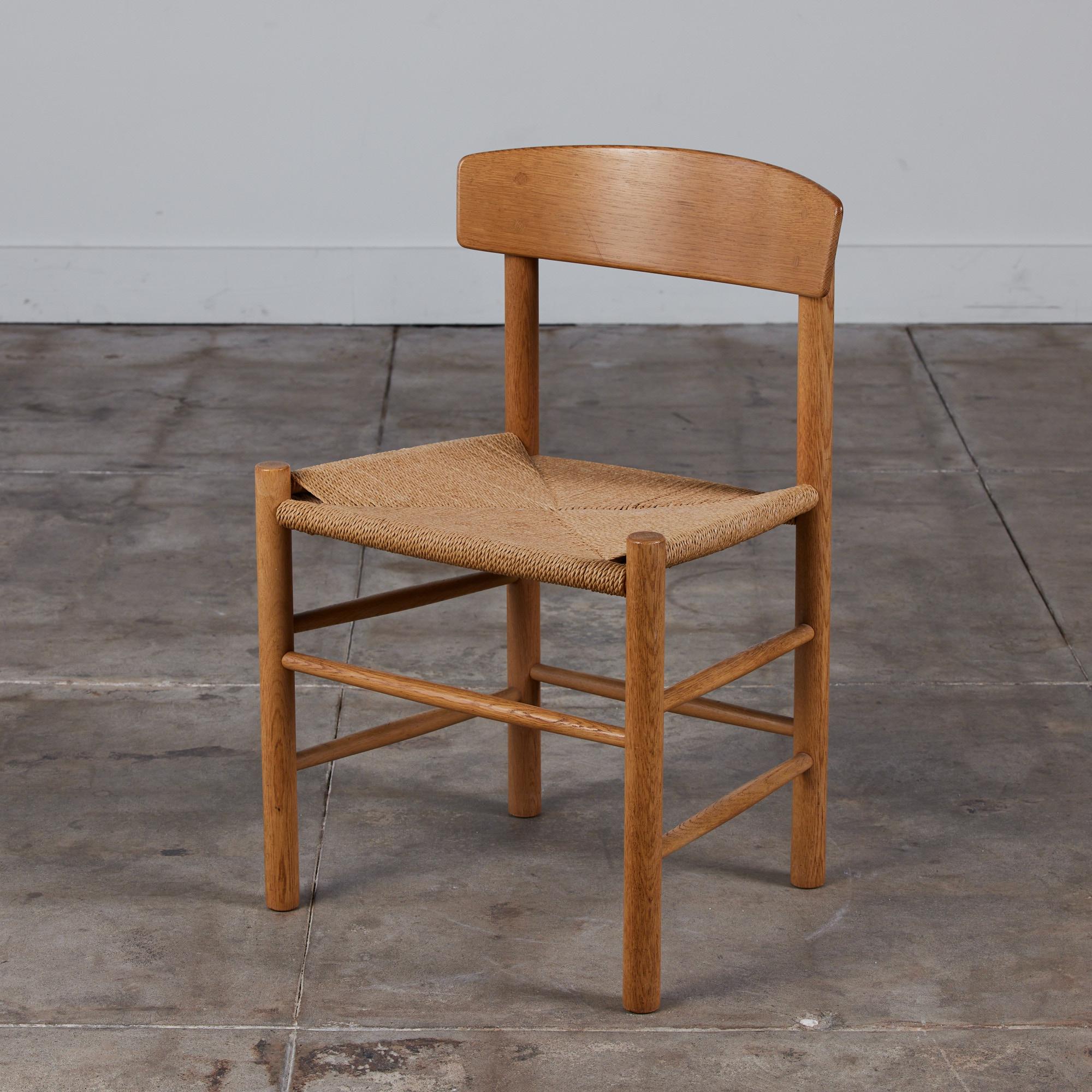 Mid-Century Modern Set of Eight Børge Mogensen J39 Dining Chairs