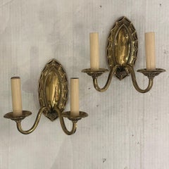 Set of Eight Bronze Neoclassic Sconces