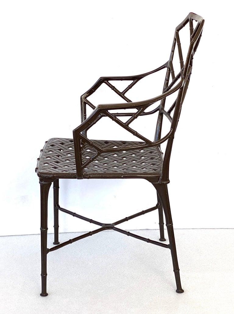 20ième siècle Ensemble de huit chaises à accoudoirs Brown Jordan en vente