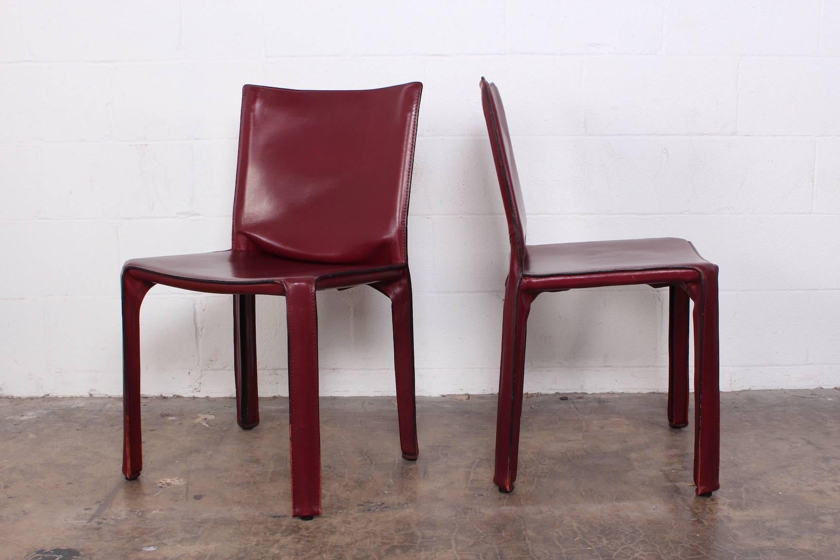 Set of Eight Cab Chairs by Mario Bellini for Cassina 3