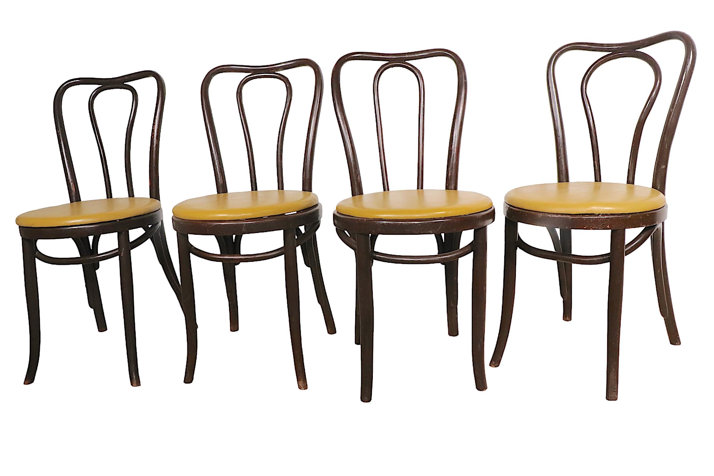 Polish Set of Eight Cafe Bistro Dining Chairs by Thonet