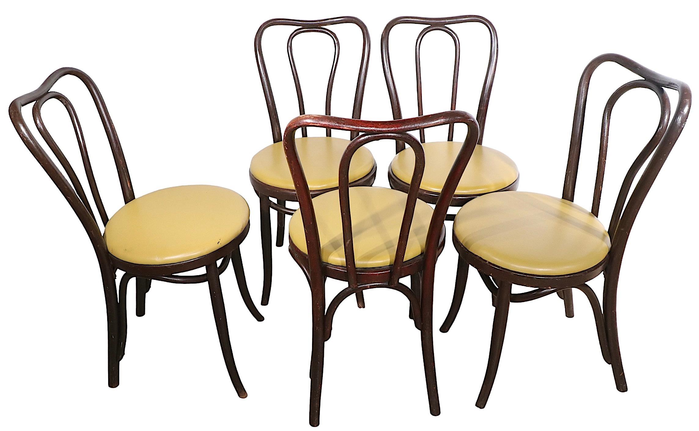 Set of Eight Cafe Bistro Dining Chairs by Thonet 1