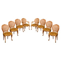 Set of Eight Cane Dining Chairs