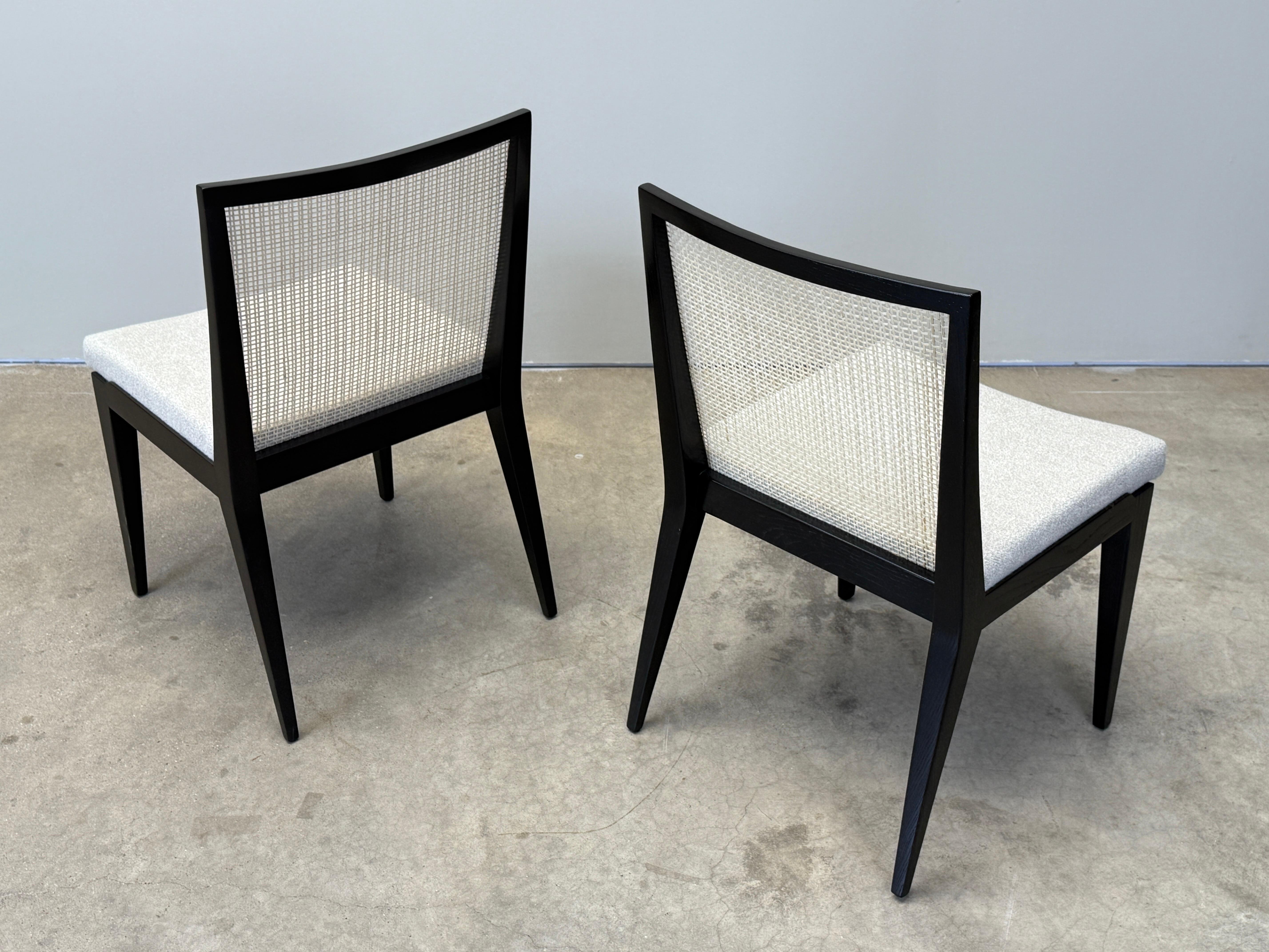 Ensemble de huit chaises de salle à manger à dossier canné par Edward Wormley pour Dunbar en vente 9