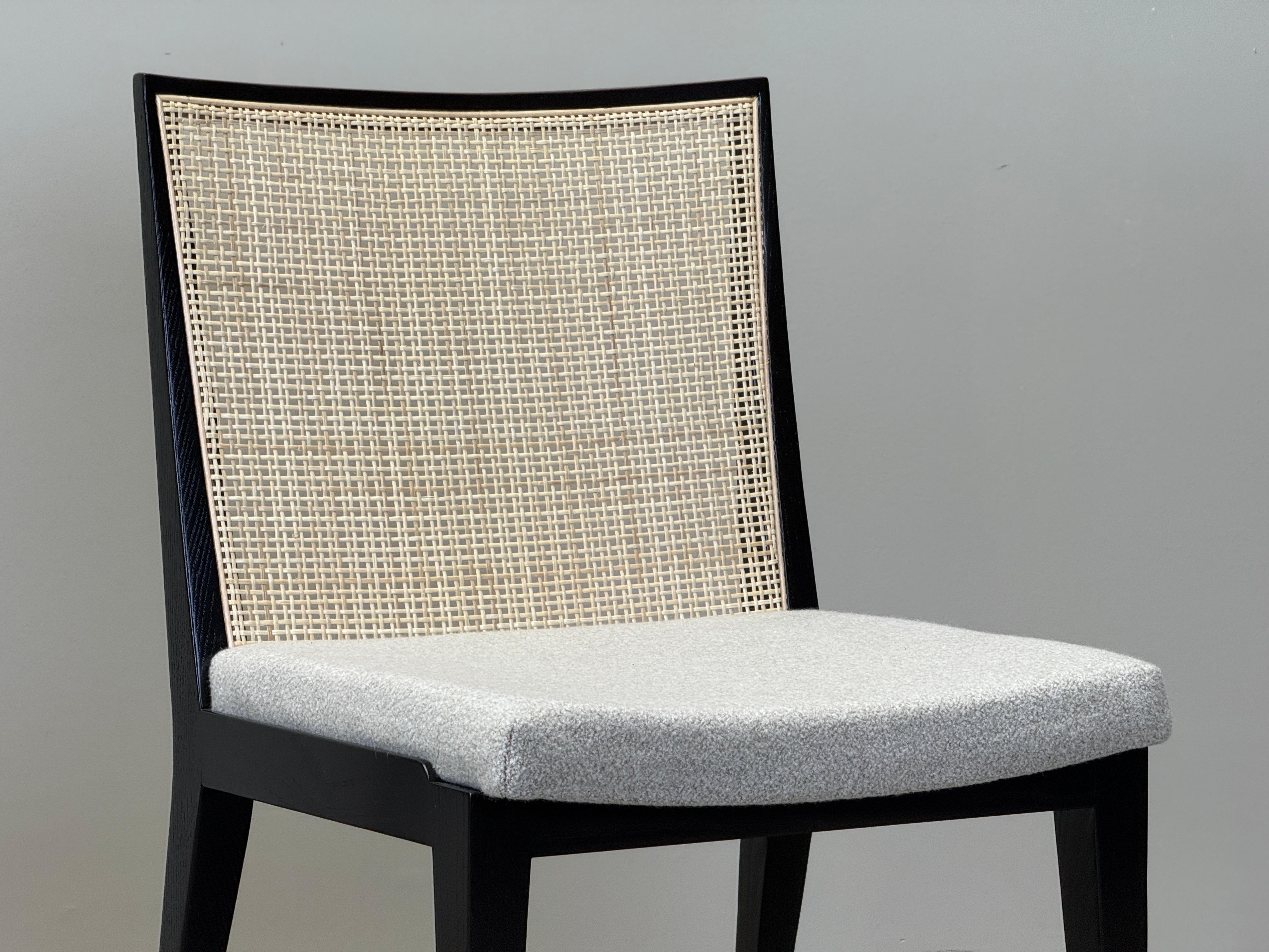 Ensemble de huit chaises de salle à manger à dossier canné par Edward Wormley pour Dunbar en vente 10