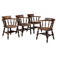 Set of Eight Captain's Chairs