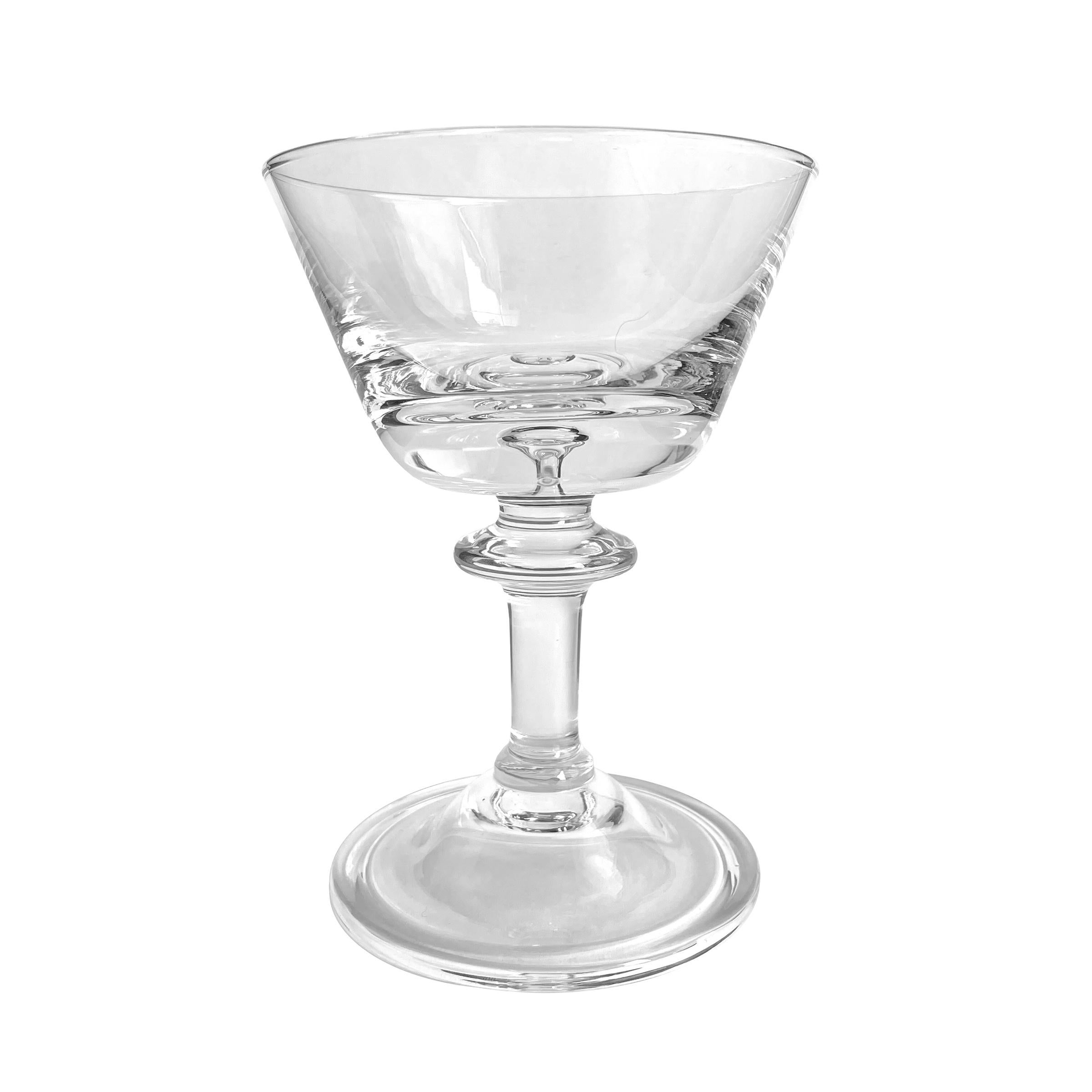 American Set of Eight Captured Bubble Champagne Coupes For Sale