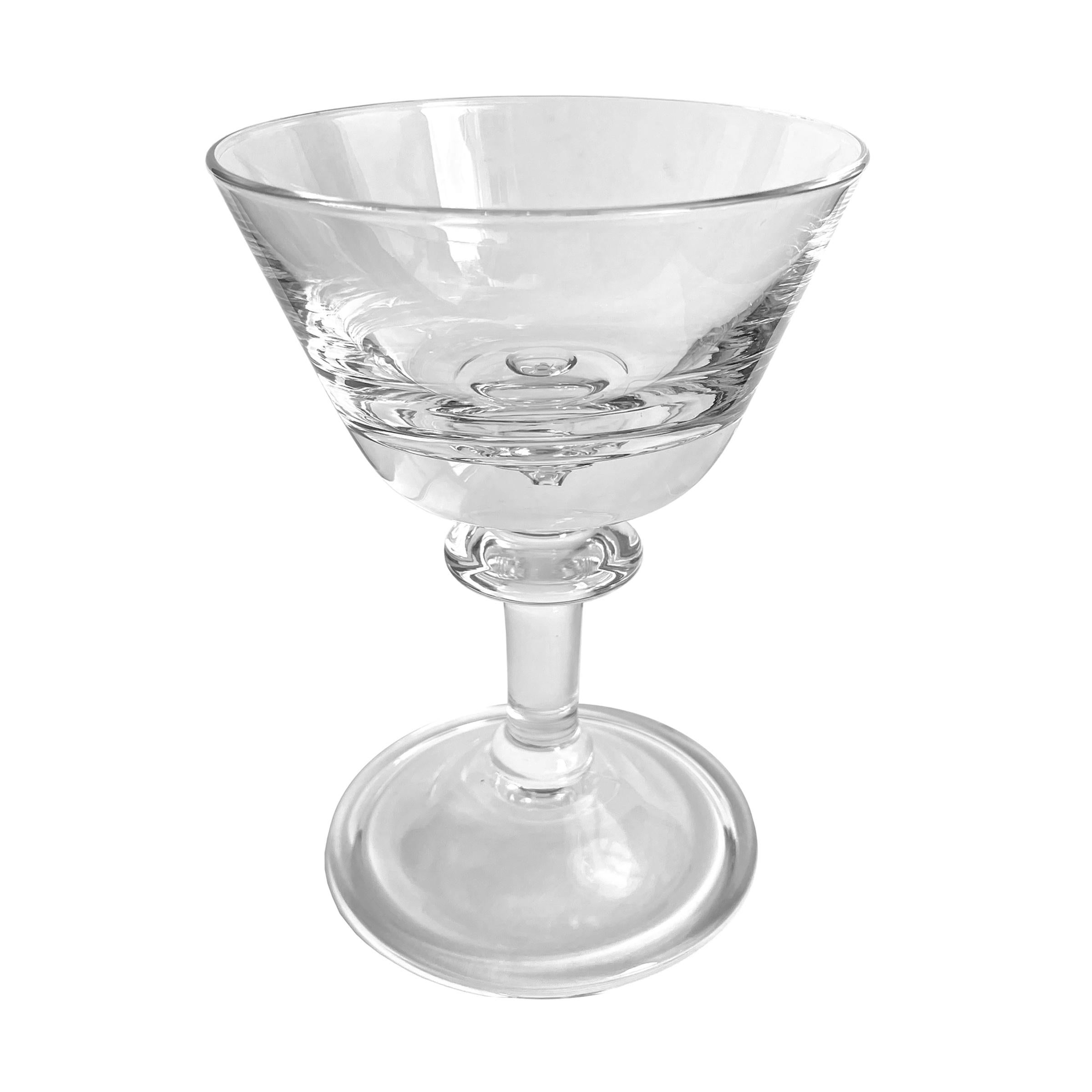 Set of Eight Captured Bubble Champagne Coupes In Good Condition For Sale In Chicago, IL