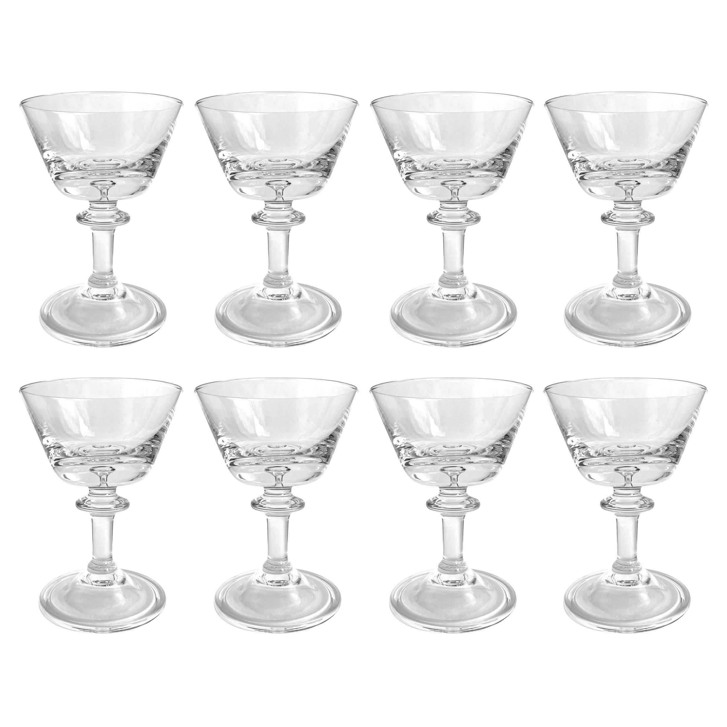 Set of Eight Captured Bubble Champagne Coupes For Sale