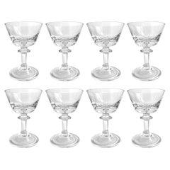 Set of Eight Captured Bubble Champagne Coupes
