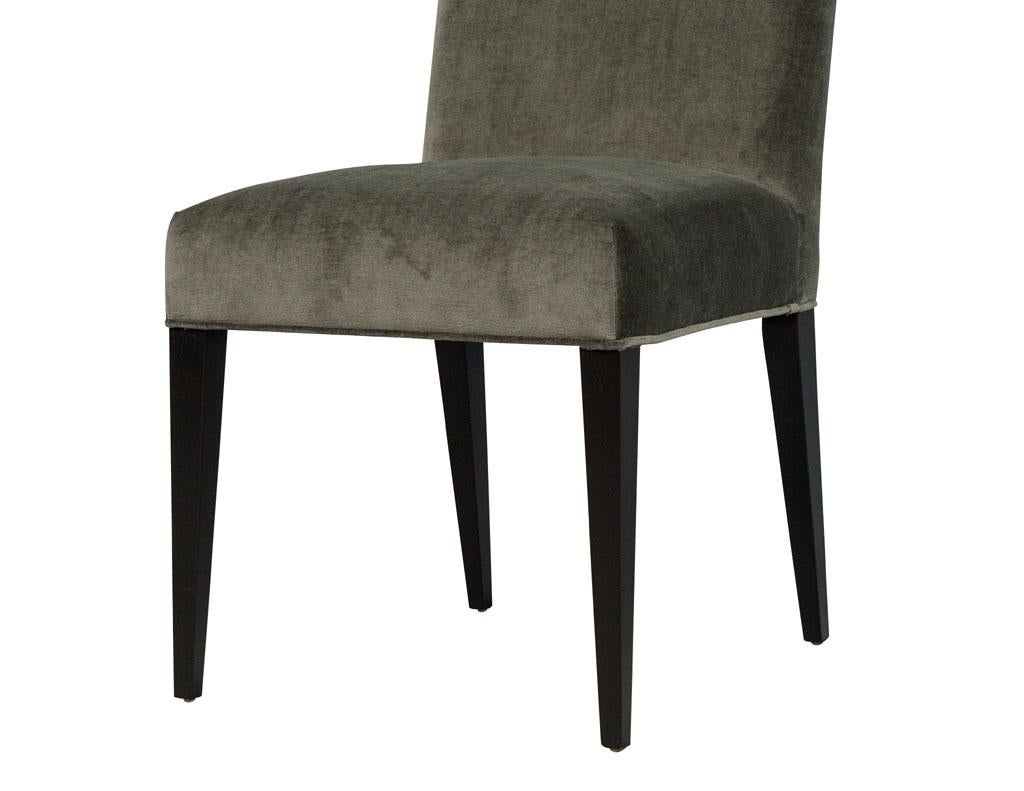 Fabric Set of Eight Carrocel Custom Chameau Dining Chairs For Sale