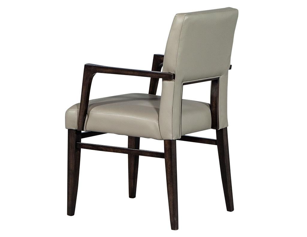 Set of Eight Carrocel Custom Modern Leather Finito Dining Chairs In Excellent Condition For Sale In North York, ON