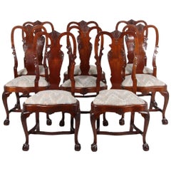 Set of Eight Carved Chippendale Dining Chairs