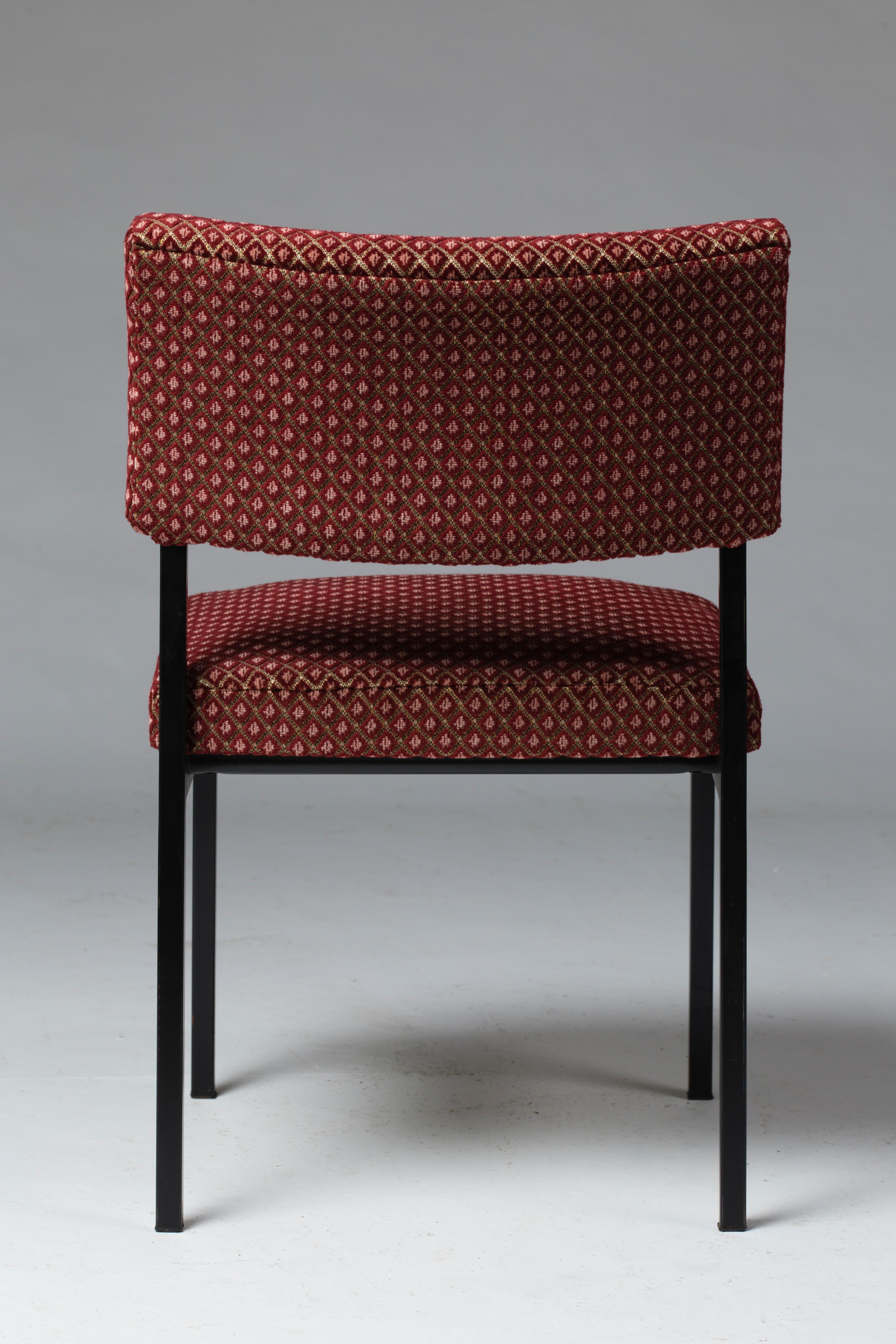 Mid-Century Modern Set of Eight Chairs by Alain Richard, France, circa 1960