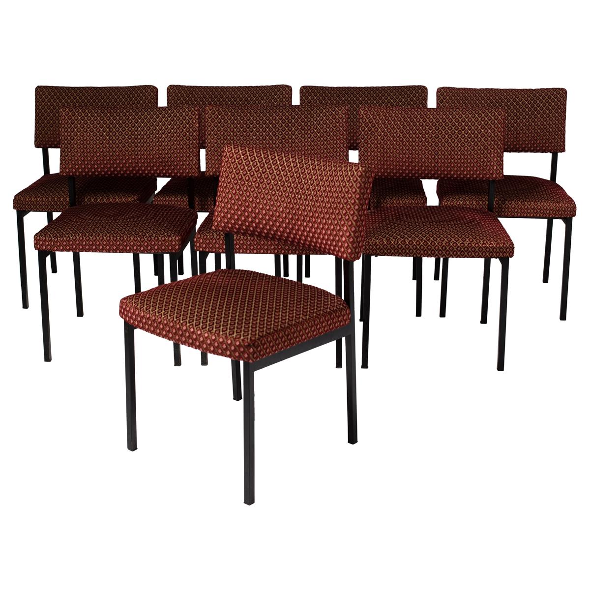 Set of Eight Chairs by Alain Richard, France, circa 1960