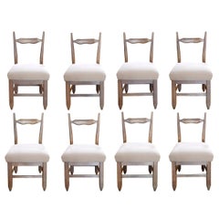 Set of Eight Chairs by Guillerme et Chambron