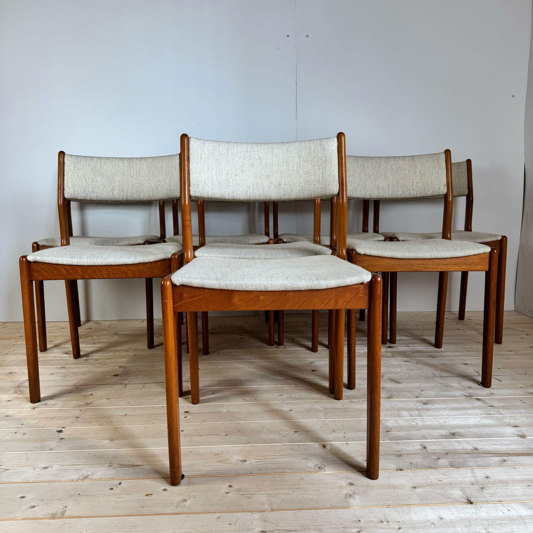Danish Ensemble de huit chaises, Danemark 1960 en vente