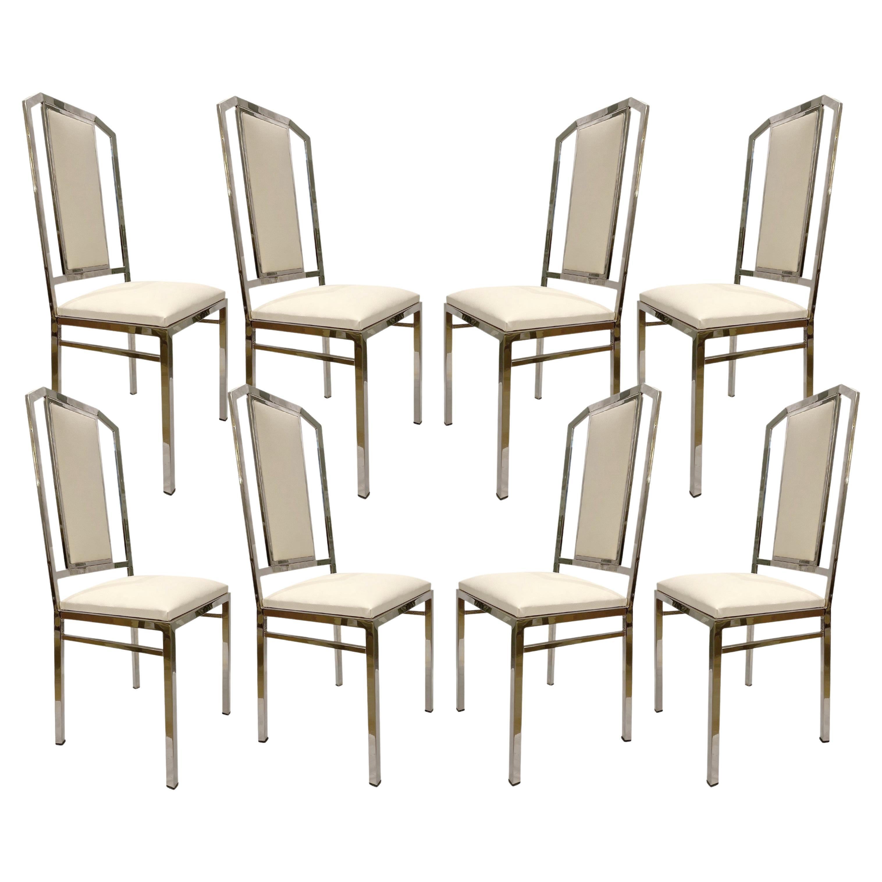 Set of Eight Chairs, Italy, 1970
