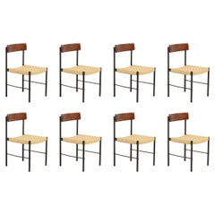 Set of Eight Chairs with Rope Seats by Casas, Spain, 1961