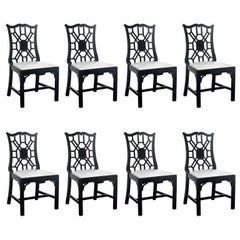 Set of Eight Chinese Chippendale Dining Chairs