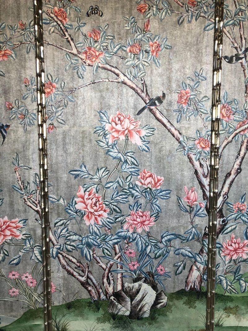 Set of Eight Chinese Inspired Panels by Robert Crowder For Sale 4