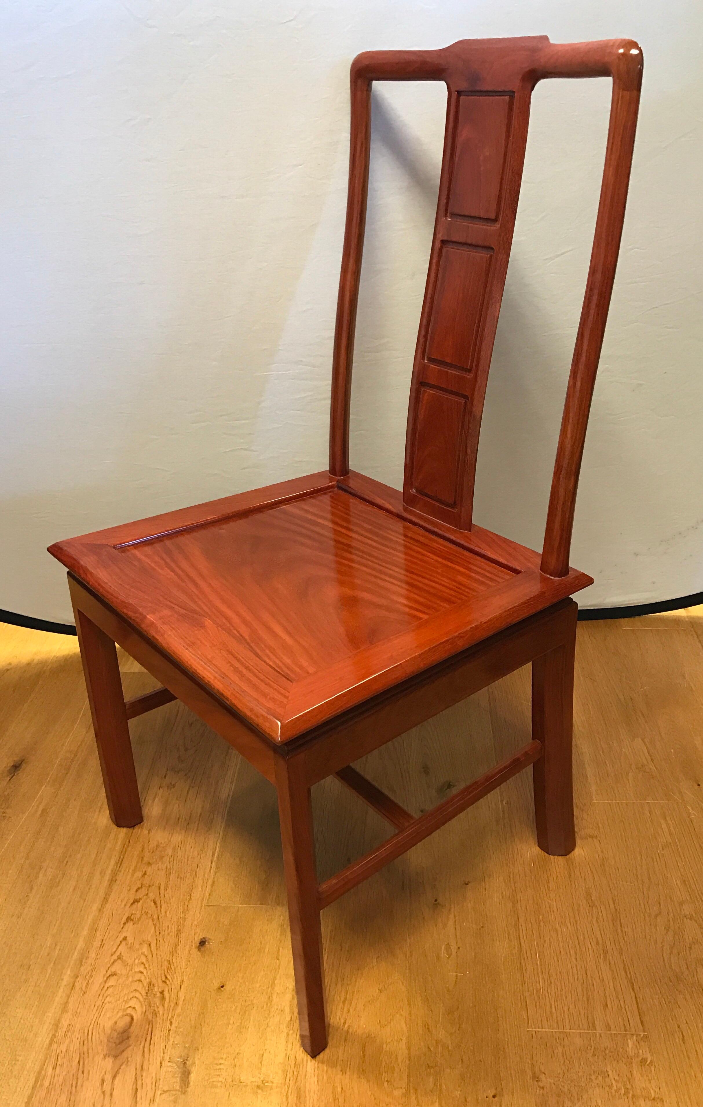 Set of Eight Chinese Rosewood Dining Chairs 3