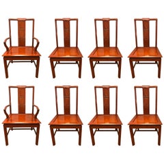 Set of Eight Chinese Rosewood Dining Chairs