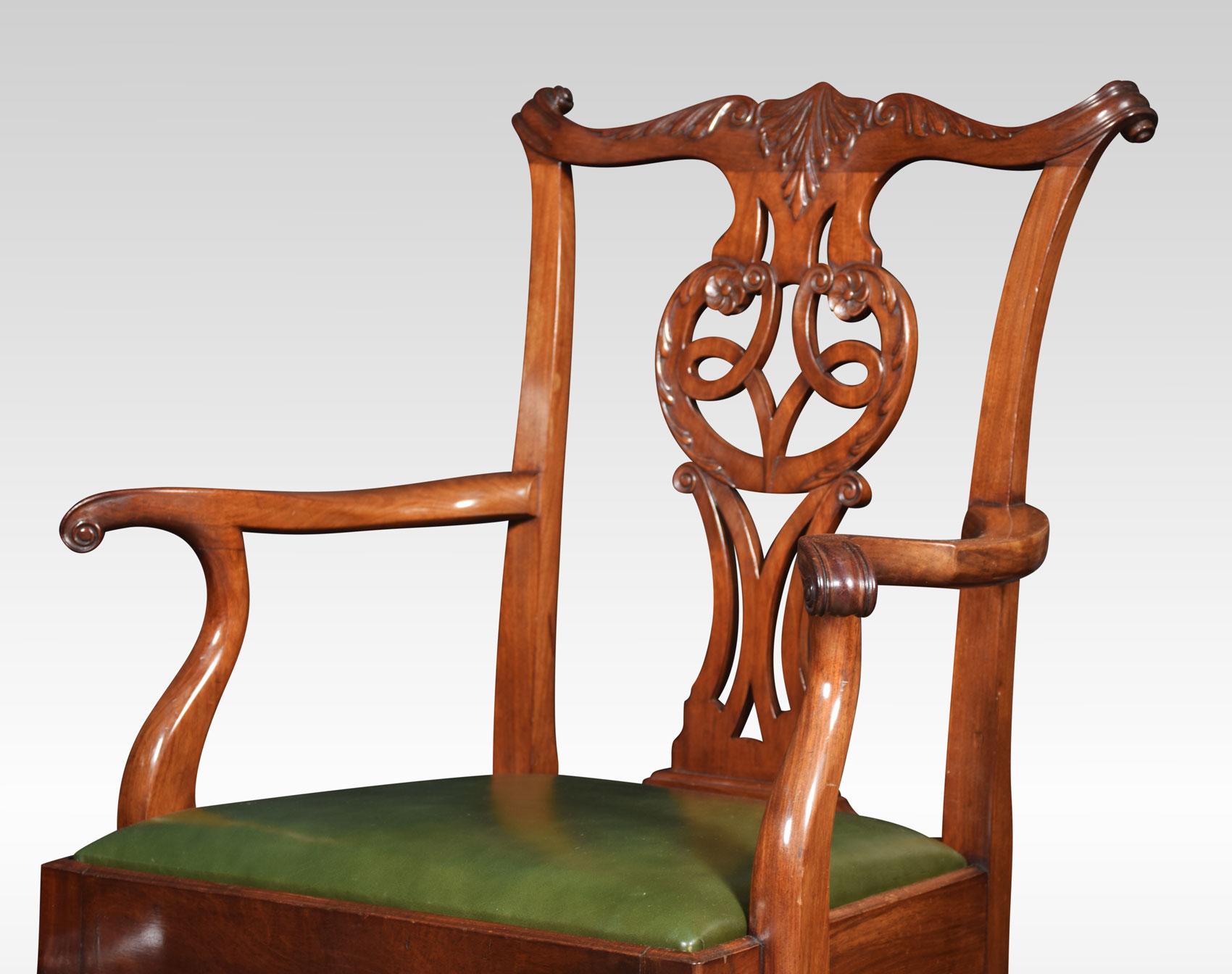 Set of Eight Chippendale Style Dining Chairs 2