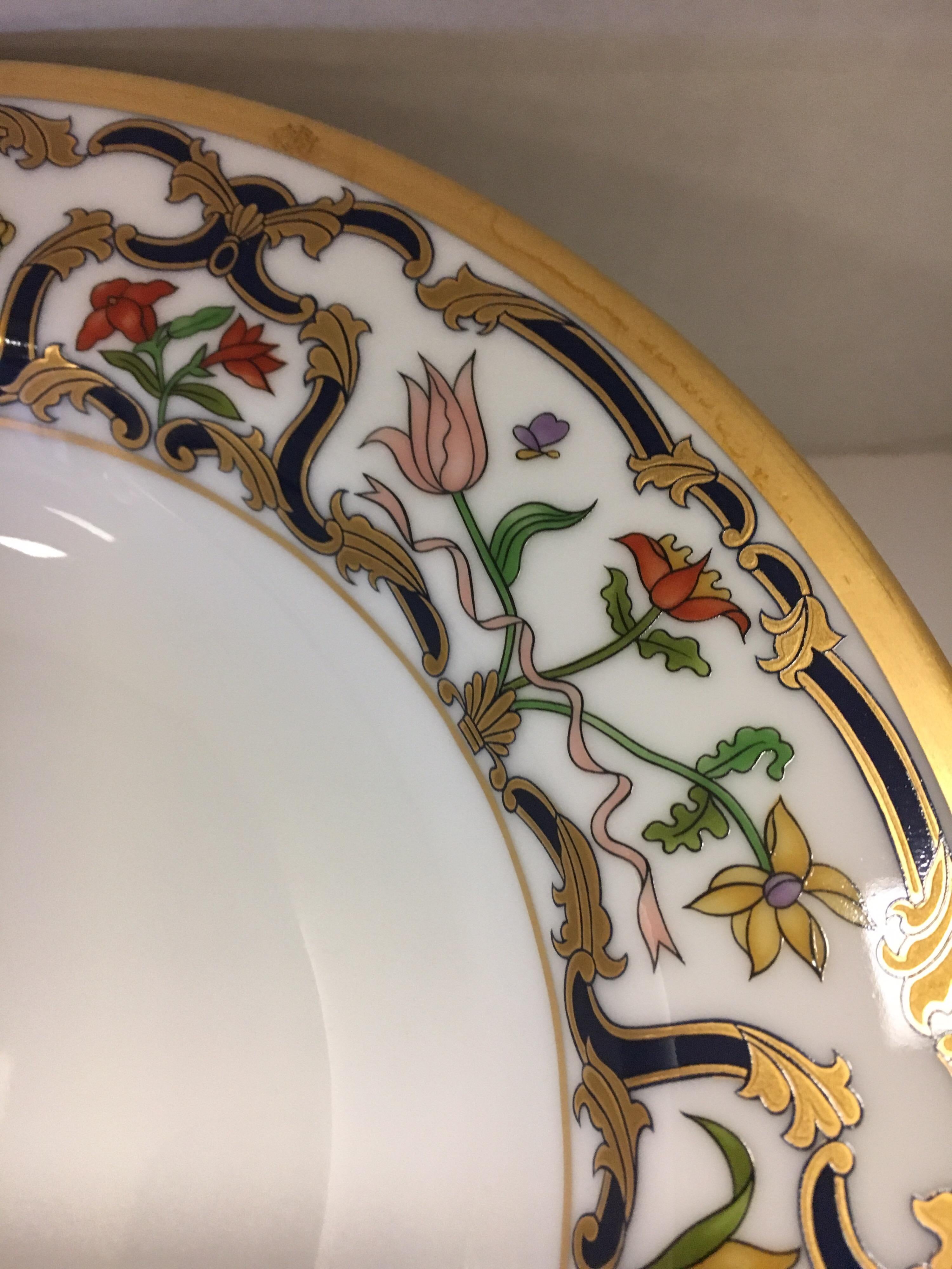 Set of Eight Christian Dior Renaissance Porcelain Fine China Soup Salad Bowls 5